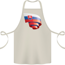 Curled Slovakia Flag Slovakia Day Football Cotton Apron 100% Organic Natural