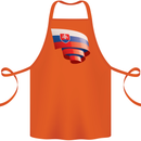 Curled Slovakia Flag Slovakia Day Football Cotton Apron 100% Organic Orange