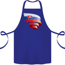 Curled Slovakia Flag Slovakia Day Football Cotton Apron 100% Organic Royal Blue