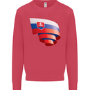 Curled Slovakia Flag Slovakia Day Football Kids Sweatshirt Jumper Heliconia