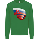 Curled Slovakia Flag Slovakia Day Football Mens Sweatshirt Jumper Irish Green