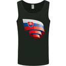 Curled Slovakia Flag Slovakia Day Football Mens Vest Tank Top Black