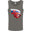 Curled Slovakia Flag Slovakia Day Football Mens Vest Tank Top Charcoal