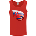 Curled Slovakia Flag Slovakia Day Football Mens Vest Tank Top Red