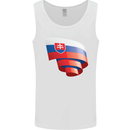 Curled Slovakia Flag Slovakia Day Football Mens Vest Tank Top White