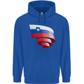 Curled Slovenia Flag Slovenian Day Football Childrens Kids Hoodie Royal Blue