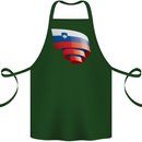 Curled Slovenia Flag Slovenian Day Football Cotton Apron 100% Organic Forest Green