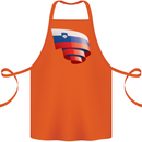 Curled Slovenia Flag Slovenian Day Football Cotton Apron 100% Organic Orange
