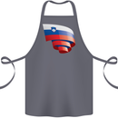 Curled Slovenia Flag Slovenian Day Football Cotton Apron 100% Organic Steel