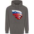 Curled Slovenia Flag Slovenian Day Football Mens 80% Cotton Hoodie Charcoal