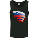 Curled Slovenia Flag Slovenian Day Football Mens Vest Tank Top Black