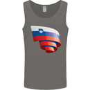 Curled Slovenia Flag Slovenian Day Football Mens Vest Tank Top Charcoal