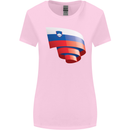 Curled Slovenia Flag Slovenian Day Football Womens Wider Cut T-Shirt Light Pink