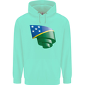 Curled Solomon Islands Flag Day Football Childrens Kids Hoodie Peppermint