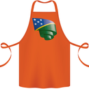 Curled Solomon Islands Flag Day Football Cotton Apron 100% Organic Orange