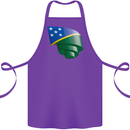 Curled Solomon Islands Flag Day Football Cotton Apron 100% Organic Purple