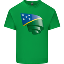 Curled Solomon Islands Flag Day Football Kids T-Shirt Childrens Irish Green