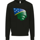 Curled Solomon Islands Flag Day Football Mens Sweatshirt Jumper Black