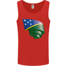 Curled Solomon Islands Flag Day Football Mens Vest Tank Top Red
