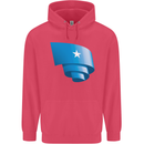 Curled Somalia Flag Somalian Day Football Childrens Kids Hoodie Heliconia