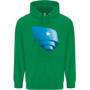 Curled Somalia Flag Somalian Day Football Childrens Kids Hoodie Irish Green
