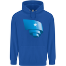 Curled Somalia Flag Somalian Day Football Childrens Kids Hoodie Royal Blue