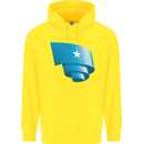 Curled Somalia Flag Somalian Day Football Childrens Kids Hoodie Yellow