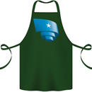 Curled Somalia Flag Somalian Day Football Cotton Apron 100% Organic Forest Green