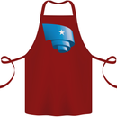 Curled Somalia Flag Somalian Day Football Cotton Apron 100% Organic Maroon