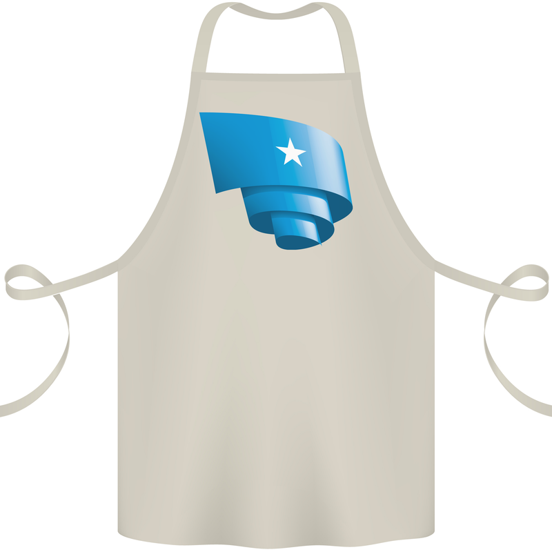 Curled Somalia Flag Somalian Day Football Cotton Apron 100% Organic Natural