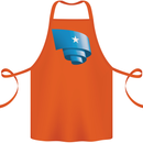 Curled Somalia Flag Somalian Day Football Cotton Apron 100% Organic Orange