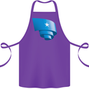 Curled Somalia Flag Somalian Day Football Cotton Apron 100% Organic Purple