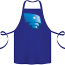 Curled Somalia Flag Somalian Day Football Cotton Apron 100% Organic Royal Blue