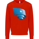 Curled Somalia Flag Somalian Day Football Kids Sweatshirt Jumper Bright Red
