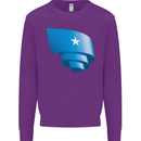 Curled Somalia Flag Somalian Day Football Kids Sweatshirt Jumper Purple