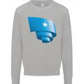 Curled Somalia Flag Somalian Day Football Kids Sweatshirt Jumper Sports Grey