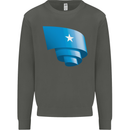 Curled Somalia Flag Somalian Day Football Kids Sweatshirt Jumper Storm Grey