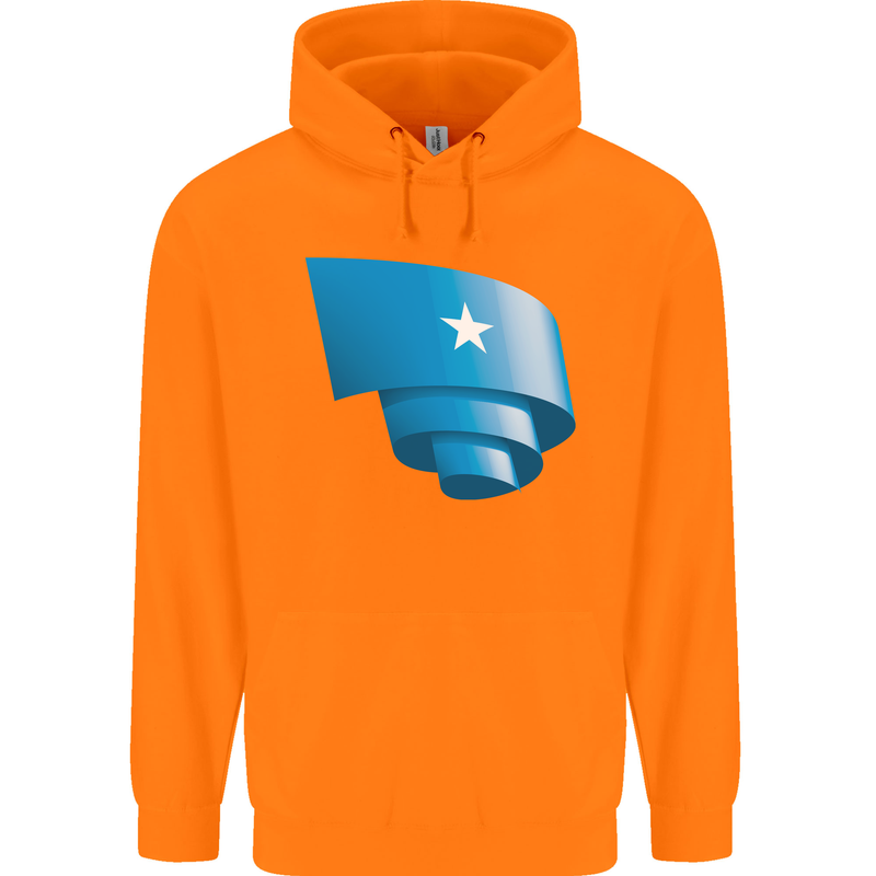 Curled Somalia Flag Somalian Day Football Mens 80% Cotton Hoodie Orange
