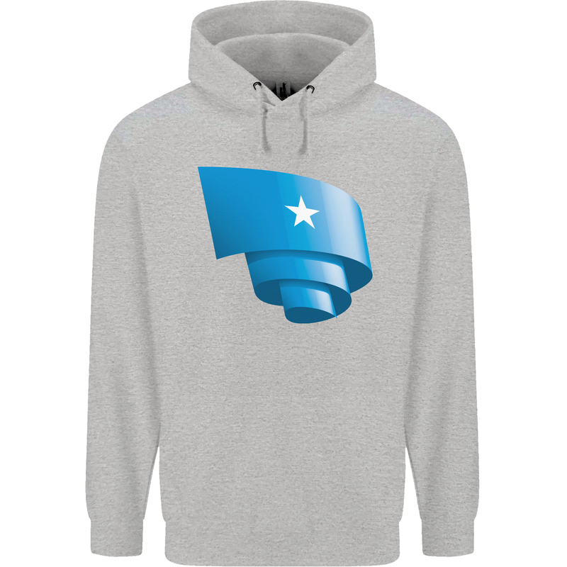 Curled Somalia Flag Somalian Day Football Mens 80% Cotton Hoodie Sports Grey