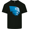 Curled Somalia Flag Somalian Day Football Mens Cotton T-Shirt Tee Top Black