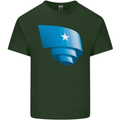 Curled Somalia Flag Somalian Day Football Mens Cotton T-Shirt Tee Top Forest Green