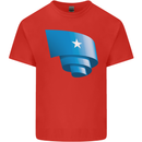 Curled Somalia Flag Somalian Day Football Mens Cotton T-Shirt Tee Top Red
