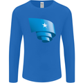 Curled Somalia Flag Somalian Day Football Mens Long Sleeve T-Shirt Royal Blue