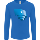 Curled Somalia Flag Somalian Day Football Mens Long Sleeve T-Shirt Royal Blue