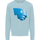 Curled Somalia Flag Somalian Day Football Mens Sweatshirt Jumper Light Blue