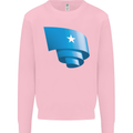 Curled Somalia Flag Somalian Day Football Mens Sweatshirt Jumper Light Pink
