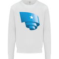 Curled Somalia Flag Somalian Day Football Mens Sweatshirt Jumper White