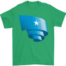 Curled Somalia Flag Somalian Day Football Mens T-Shirt 100% Cotton Irish Green