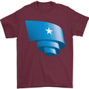Curled Somalia Flag Somalian Day Football Mens T-Shirt 100% Cotton Maroon