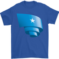 Curled Somalia Flag Somalian Day Football Mens T-Shirt 100% Cotton Royal Blue